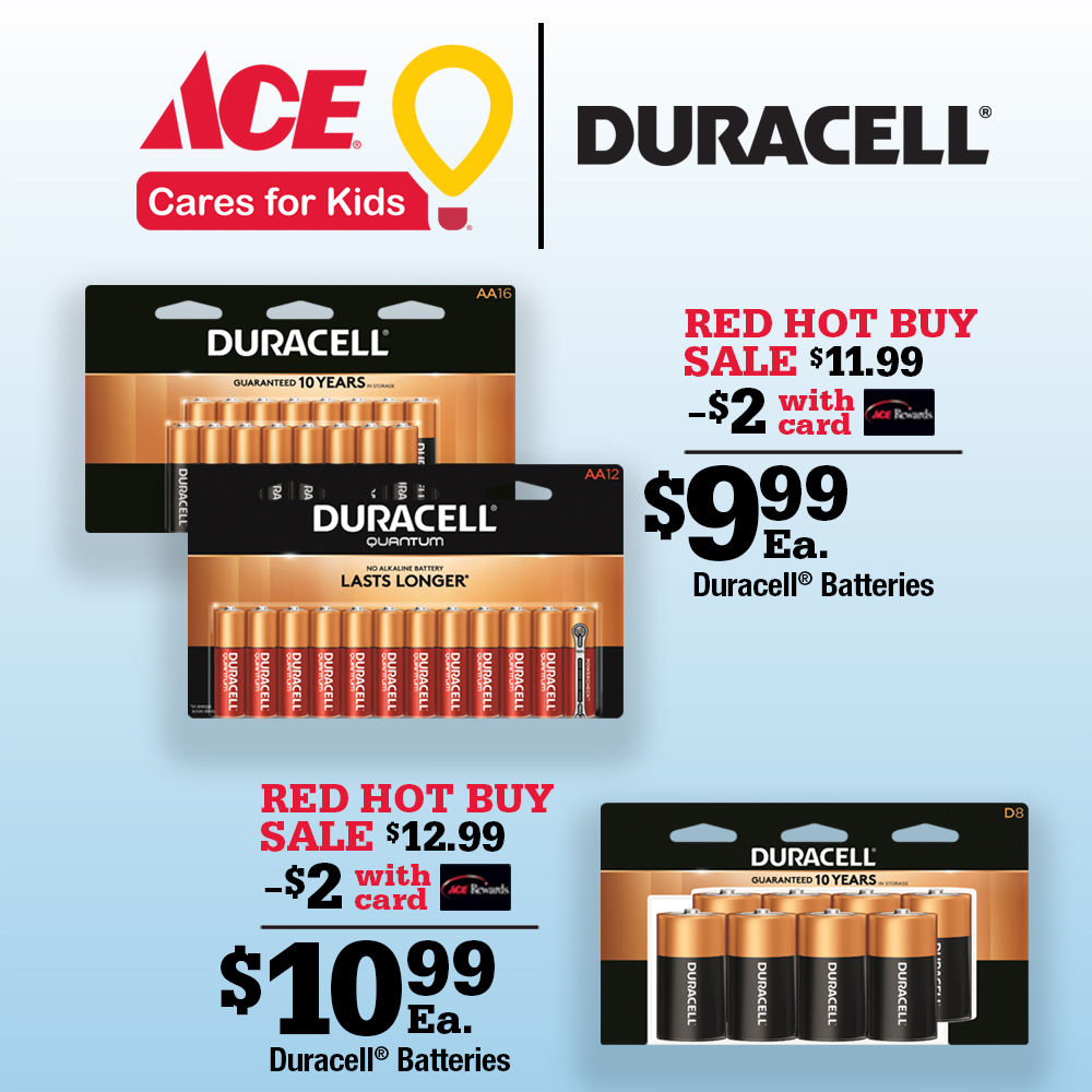 August 2017 Duracell Battery Banner