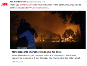 Marin Ace aids North Bay Fire victims- Marin IJ link