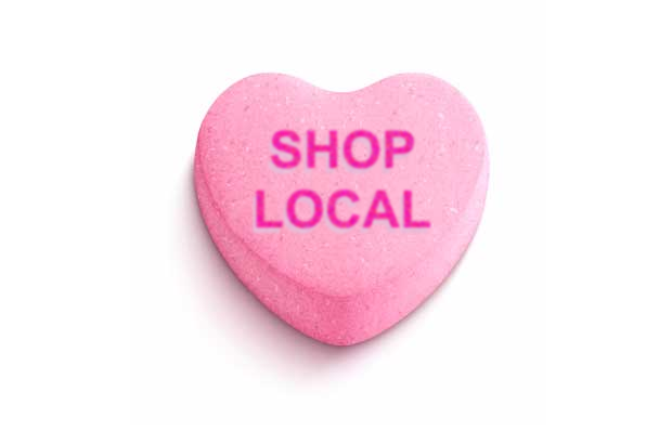 Shop Local Conversation Heart