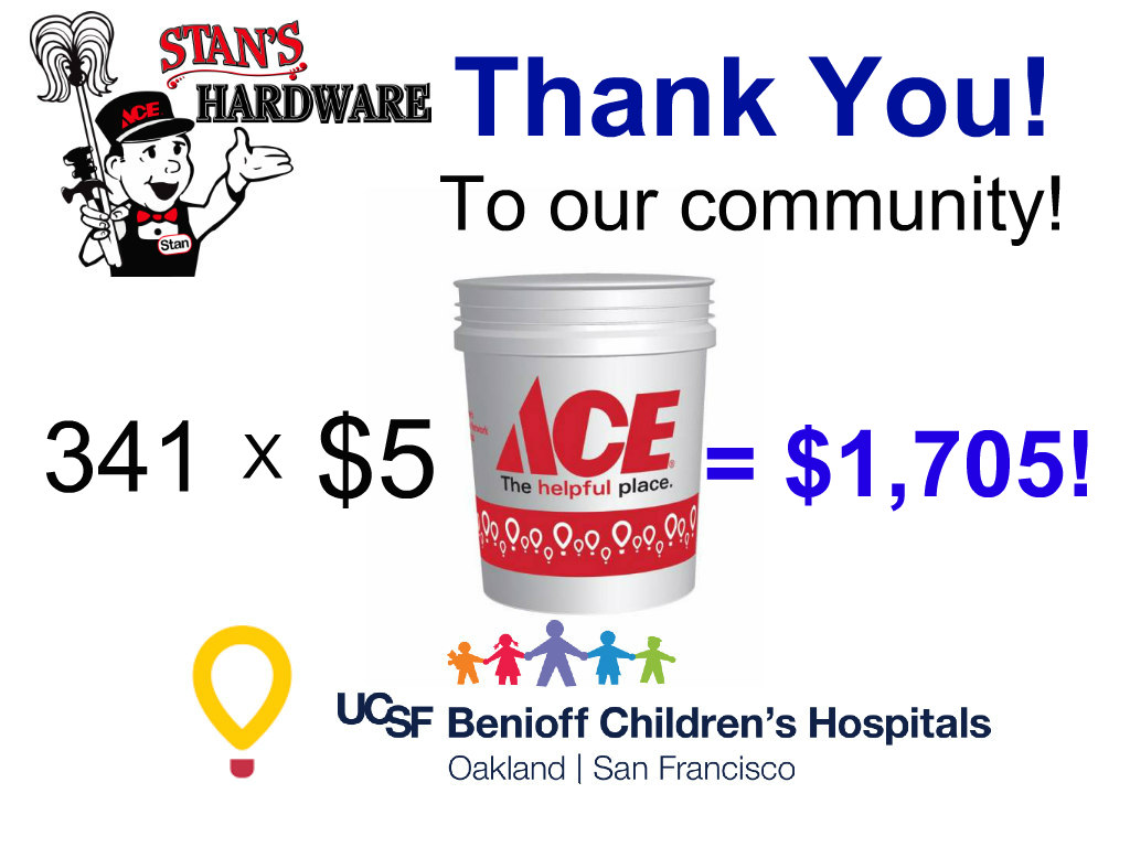 Thank you for supporting our CMN Miracle Bucket Sale