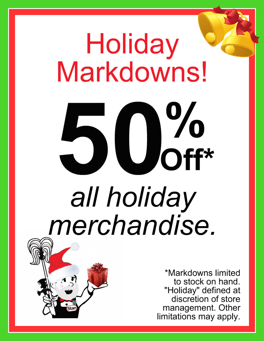 50% off all regularly priced merchandise